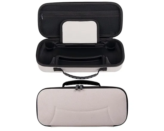 This PlayStation Portal Remote Player Carry Case, sized at 13.38*5.90*3.34 inches, is specifically crafted for the gaming console. With a precision slot dedicated to housing your device securely, it ensures perfect alignment and easy insertion.